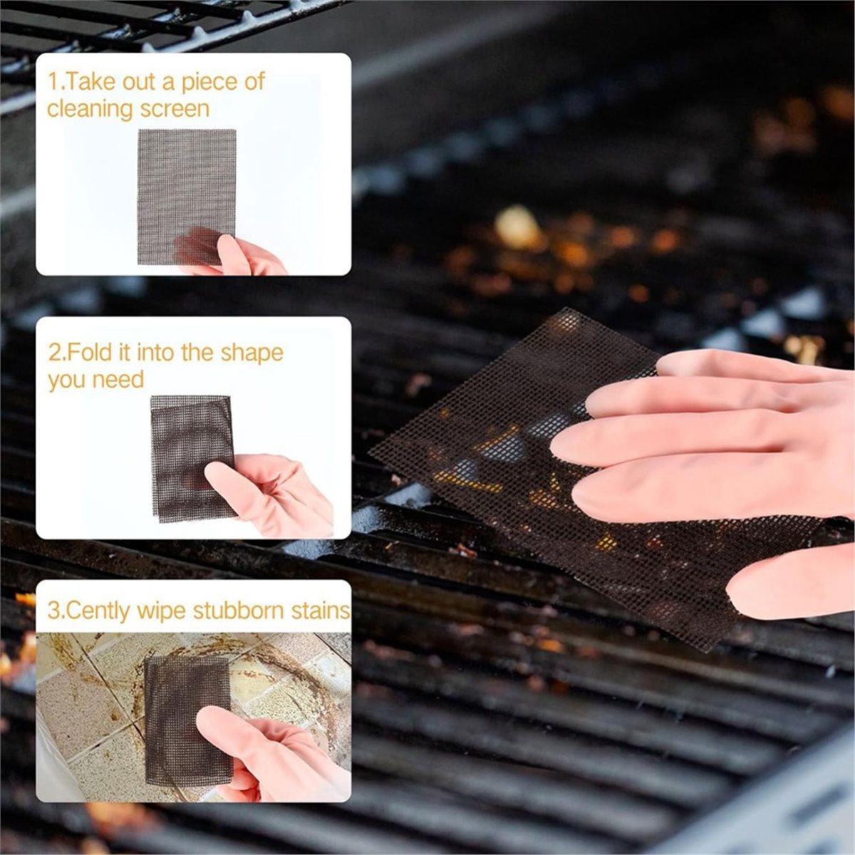 Screen Top Mesh - 100 Pack Griddle 4x5.5'' Screen Grill