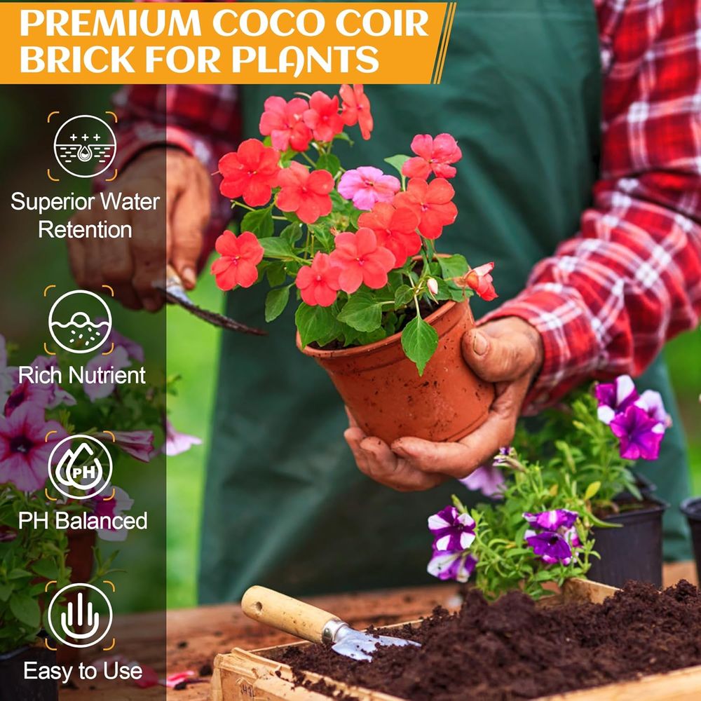 Organic Coconut Coir 4 Pcs Com - Substrate Coconut Fiber review and price