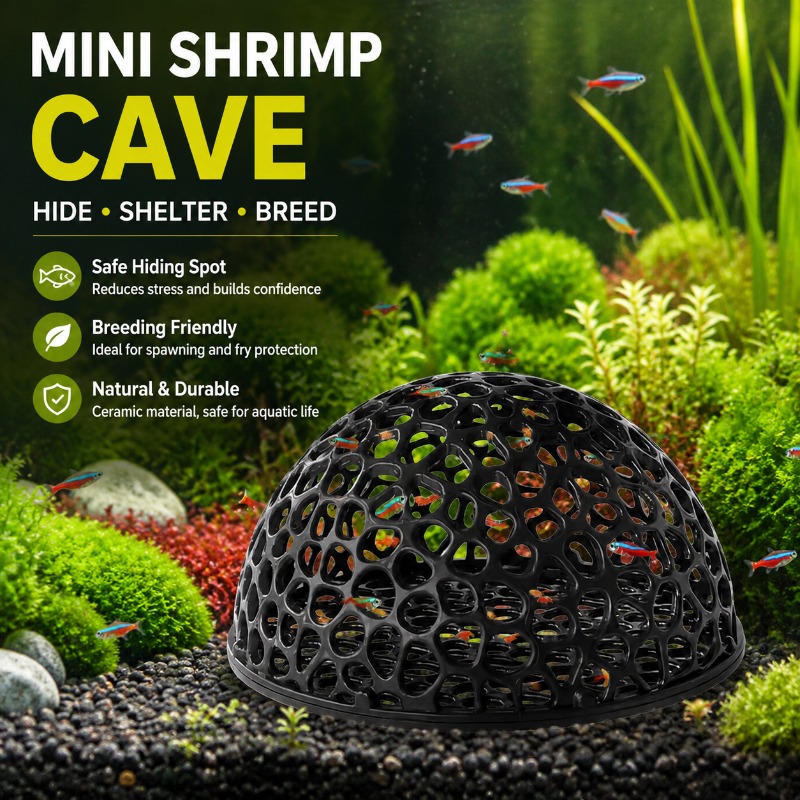 Mini Porous Ceramic Shrimp Cav - Hide Cave Ceramic review and price
