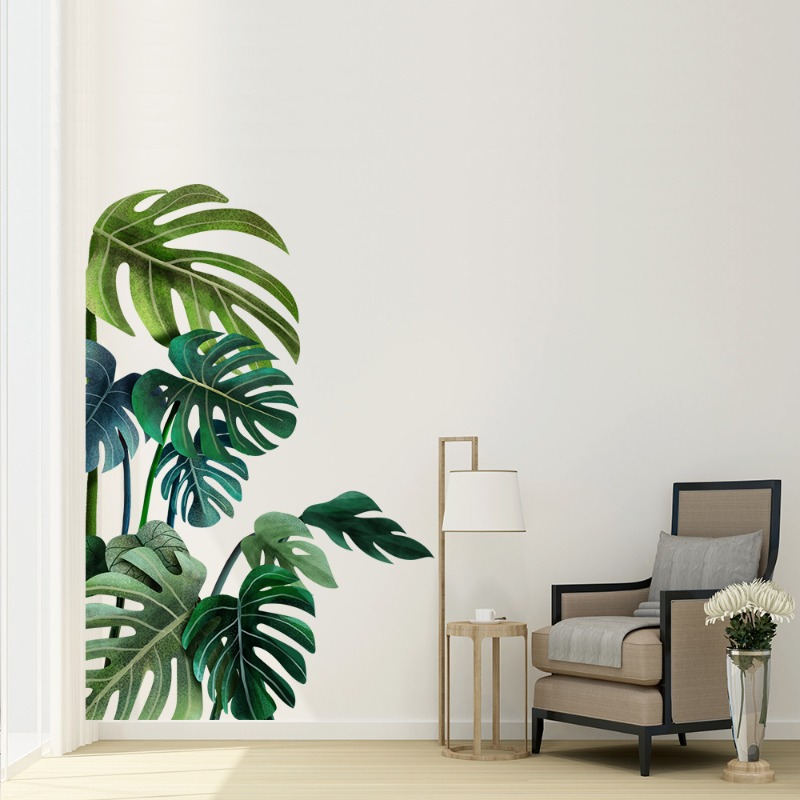 Large Nordic Green Leaf Wall S - Pvc Panel Background review and price