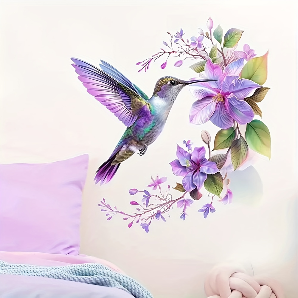1 Purple Flower and Hummingbir - Pvc Panel Background review and price