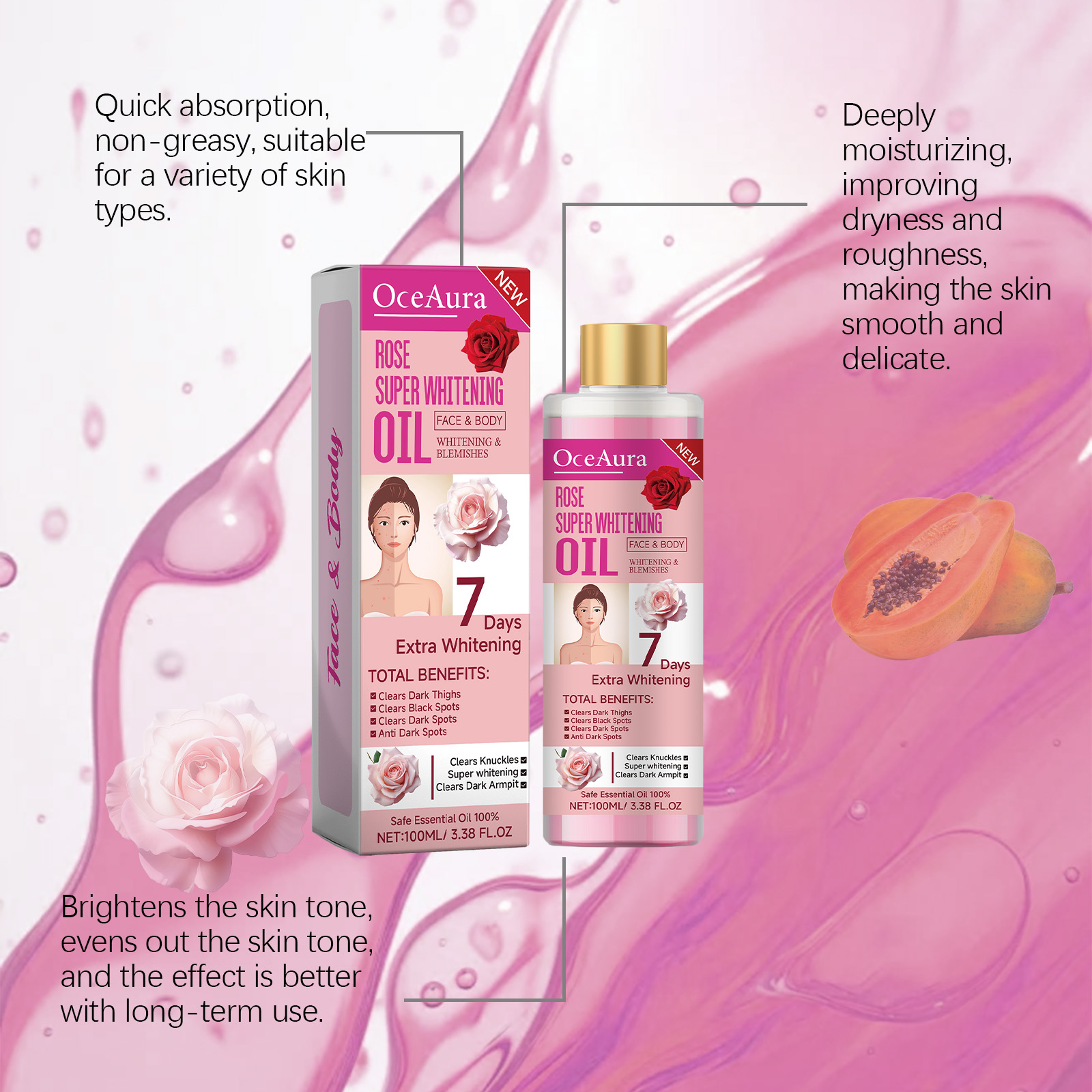 Body Whitening Oil 100ml Natur - Substrate Coconut Fiber review and price