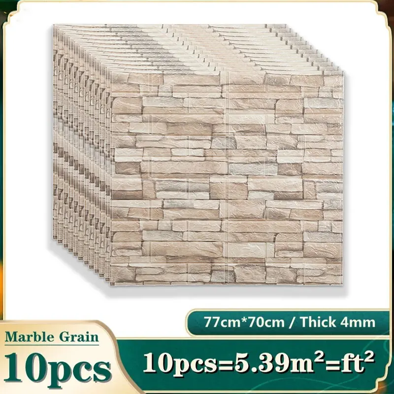 10PCS Self Adhesive 3D Brick W - Pvc Panel Background review and price
