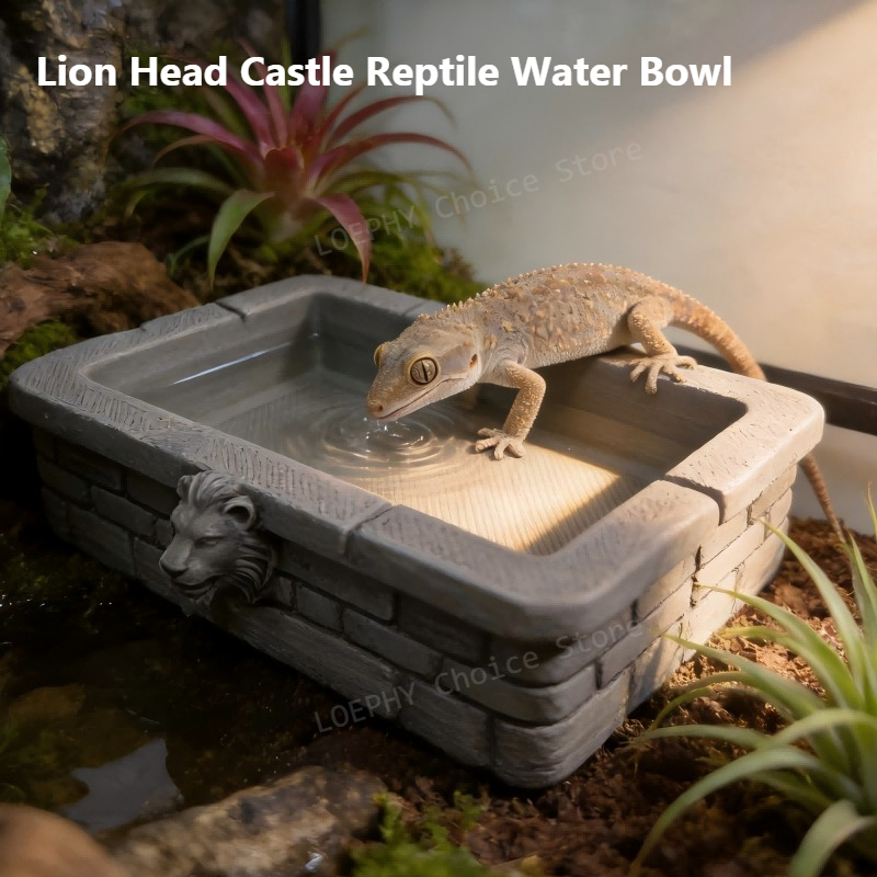 Castle Reptile Water Bowl Lion - Water Dish Reptile review and price