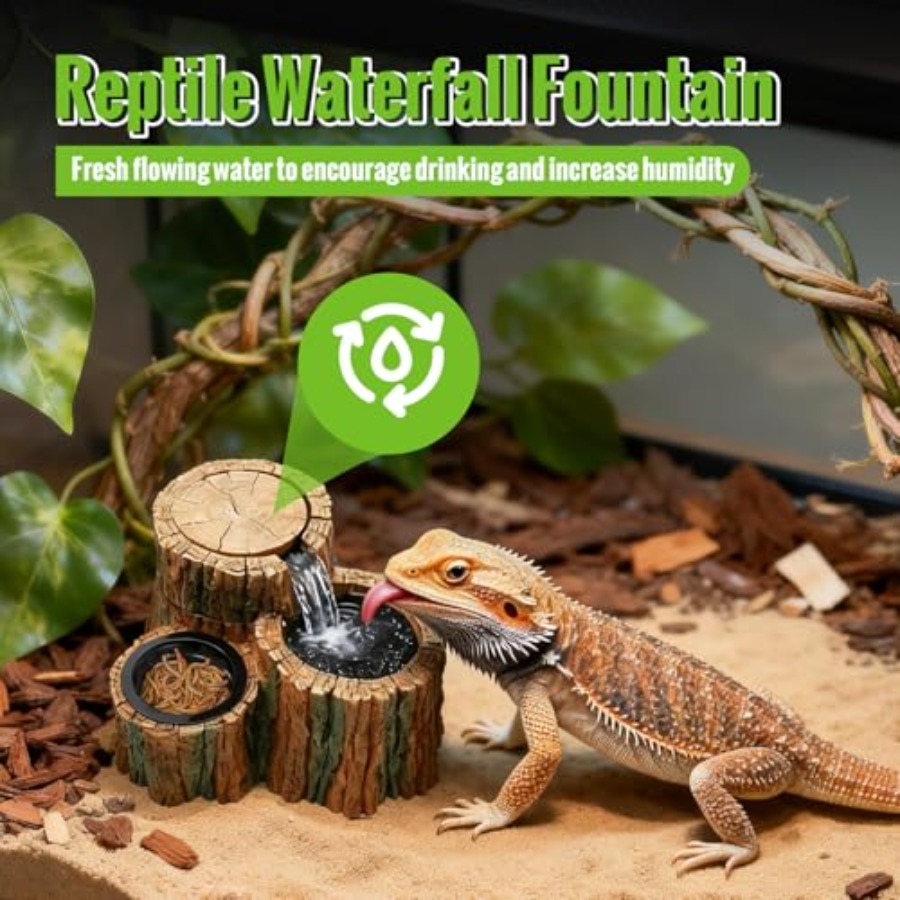 2 in 1 Reptile Water Fountain  - Water Dish Reptile review and price